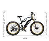 (UK Stock 2-5 Working Days Delivery) LANKELEISI RV700 1000W Motor 38-45KM/H 48V 16AH 26 Inch Electric Bike