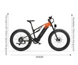 (UK Stock 2-5 Working Days Delivery) LANKELEISI RV800 PLUS 750W (Peak 1130W) Bafang Motor 45-52KM/H 48V 20AH KENDA 26 Inch Electric Bike