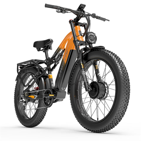 (UK Stock 2-5 Working Days Delivery) LANKELEISI MG800MAX 1000Wx2 Motor 25-48KM/H 48V 20AH 26 Inch Electric Bike