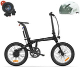 (UK Stock 1-2 Working Days Delivery) ADO Air Carbon 250W BAFANG Motor 25km/h Portable Battery 36V/9.6Ah Torque Sensor 12.5kg Carbon Fiber 20 Inch Folding Electric Bike