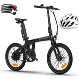 (UK Stock 1-2 Working Days Delivery) ADO Air Carbon 250W BAFANG Motor 25km/h Portable Battery 36V/9.6Ah Torque Sensor 12.5kg Carbon Fiber 20 Inch Folding Electric Bike