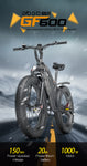 (UK Stock 2-5 Working Days Delivery) GOGOBEST GF600 Plus 1000W Motor 45KM/H 48V 20AH  26 Inch Electric Bike