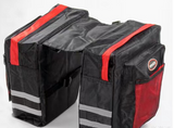 UK Stock General Accessory Waterproof Double Bags in Red for Rear Rack